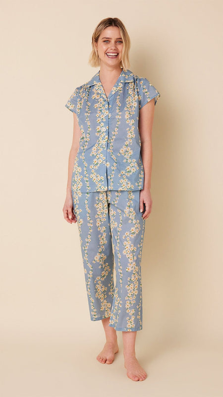 Imperial Treasures Luxe Sateen Capri Pajama Set – A Little Bird Boutique
