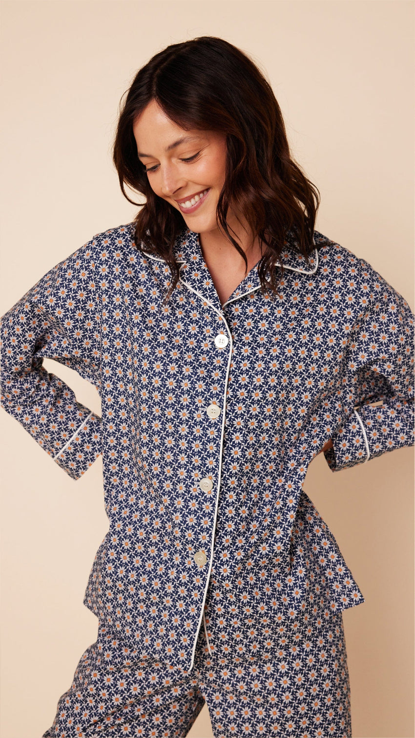 Newport Daisy Luxe Pima Cotton Pajama Extra Navy