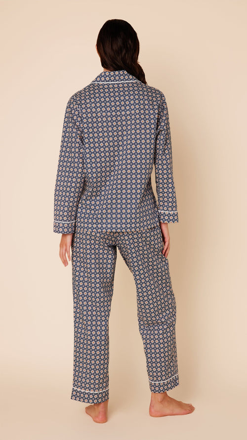 Newport Daisy Luxe Pima Cotton Pajama Hover Navy