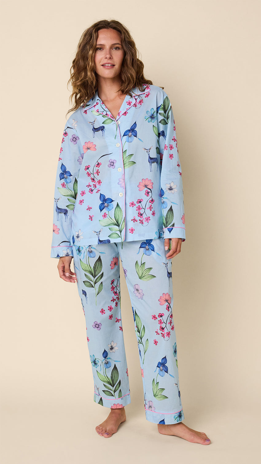 Deerly Voile Pajama Main Blue