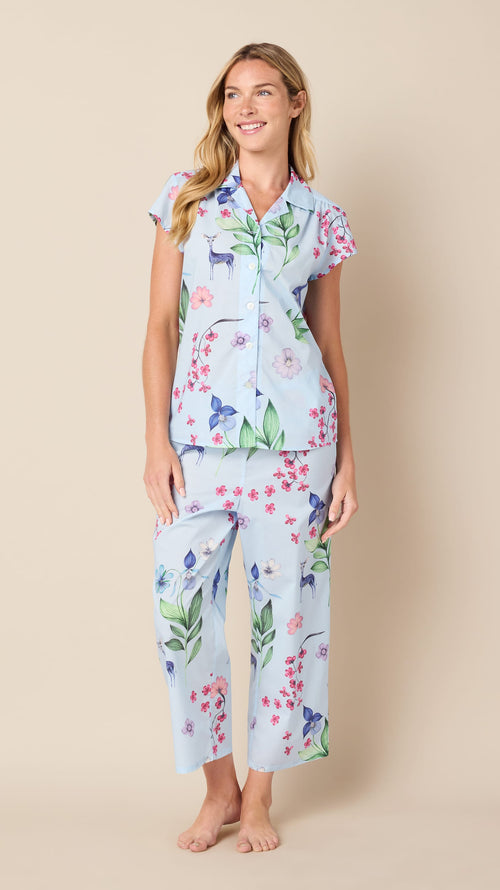 Deerly Luxe Pima Capri Hover Blue