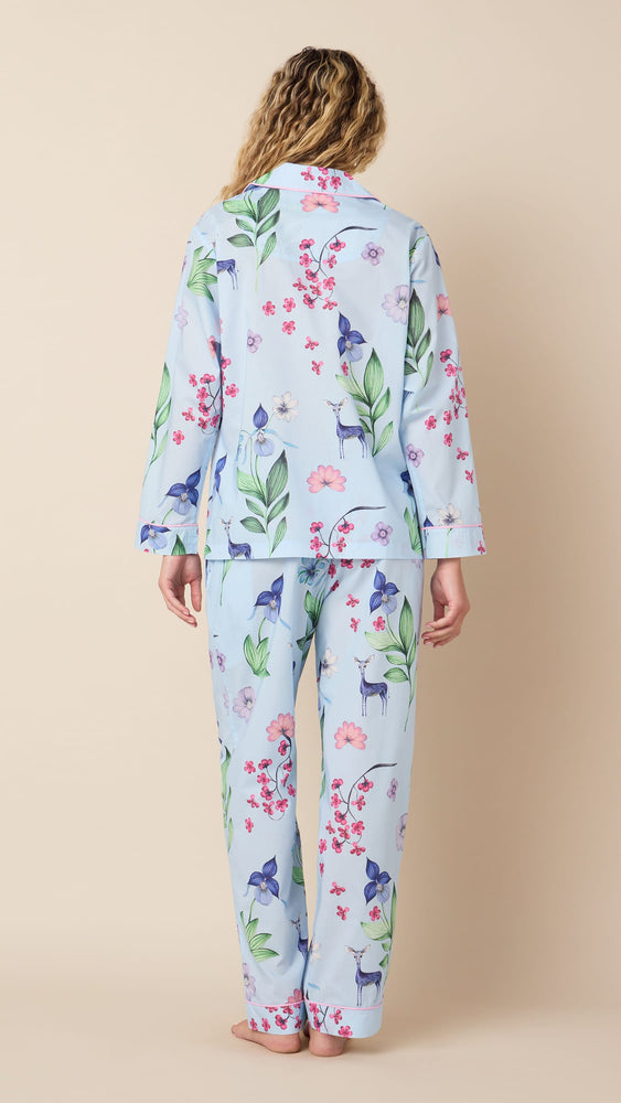 Deerly Luxe Pima Long-Sleeved Pajama Extra Blue