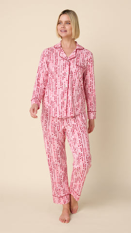 Dreamy Hearts Pima Knit Long-Sleeved Pajama