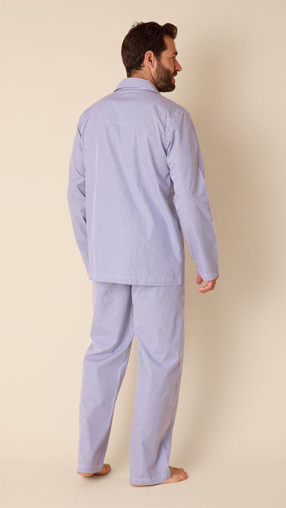 East Side Men's Luxe Pima Pajama - Blue Blue Hover