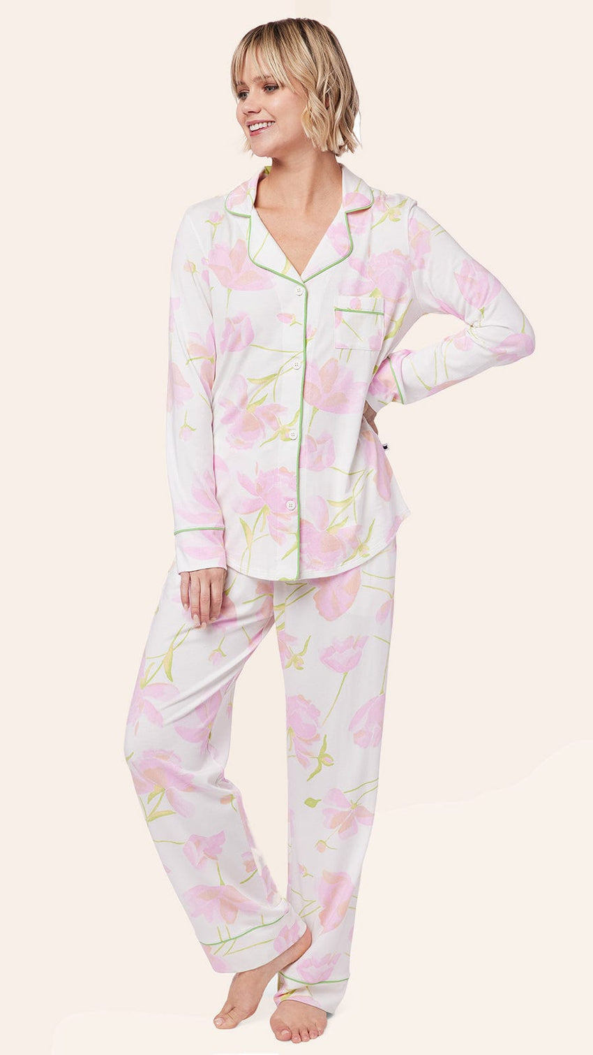 The Cat's Pajamas Women's Pink Lemonade Pima Knit Capri