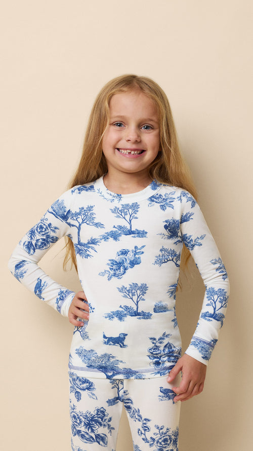Field & Feather Pima Knit Kid's Pullover Set Extra White