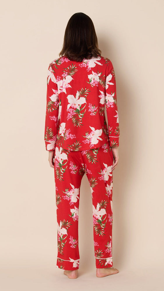 Flora Festiva Pima Knit Long-Sleeved Pajama Extra Red