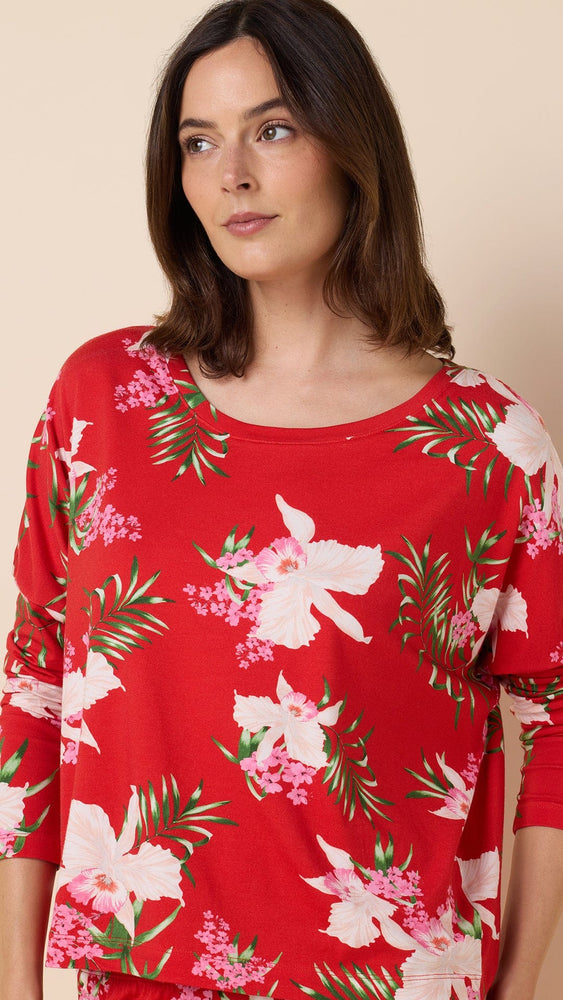 Flora Festiva Pima Knit Pullover Set Extra Red