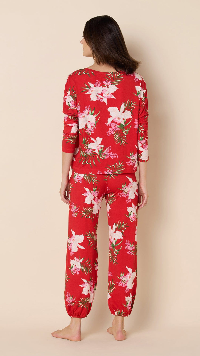 Flora Festiva Pima Knit Pullover Set Hover Red