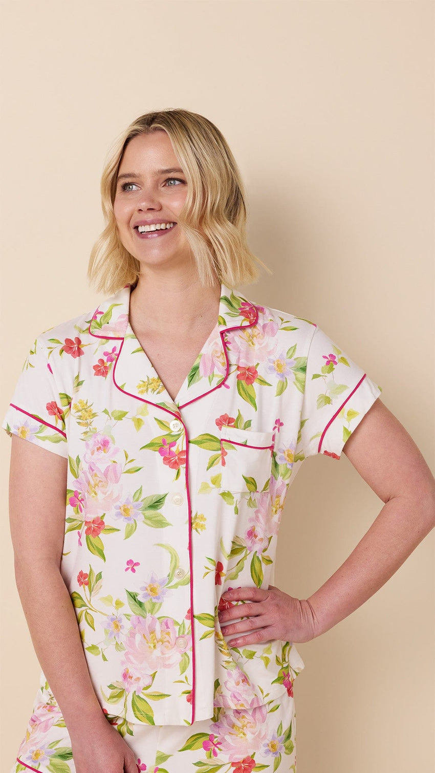 Florentina Pima Knit Short Set Extra White