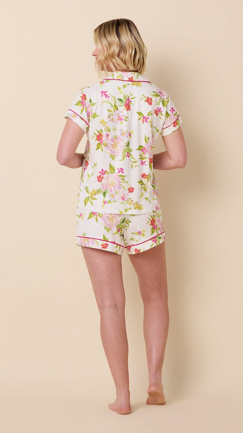 Florentina Pima Knit Short Set Hover White