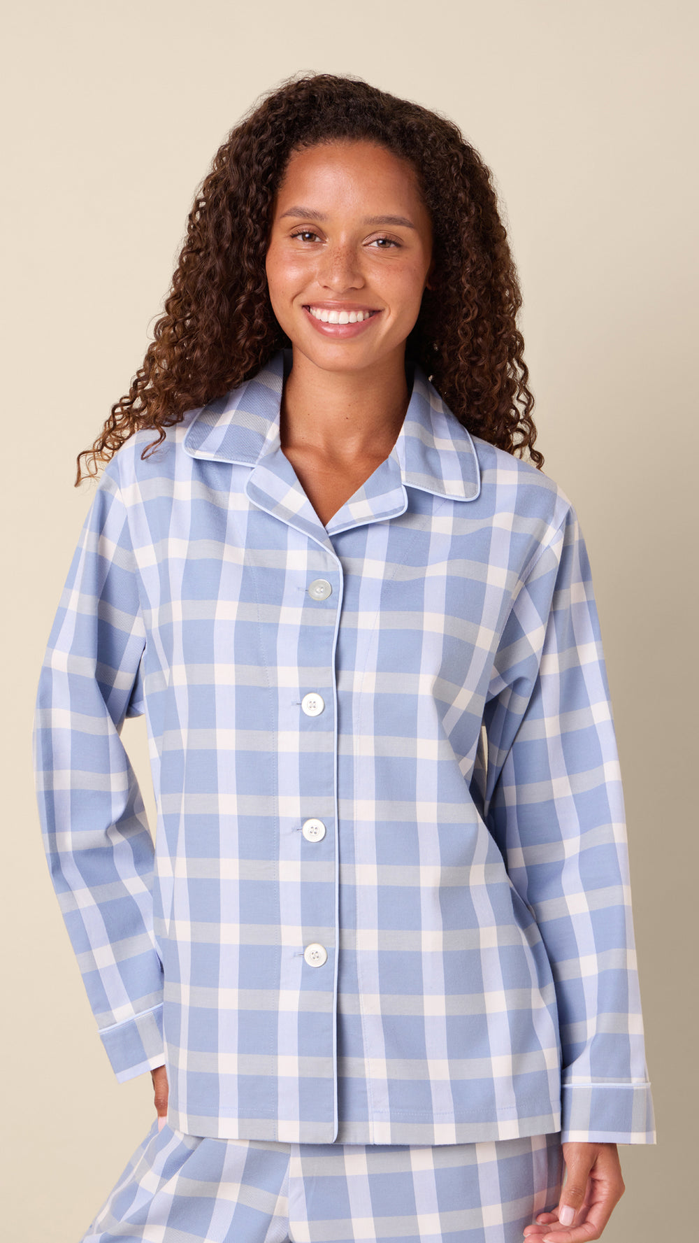 Harbor Blue Flannel Long-Sleeved Pajama Extra Blue