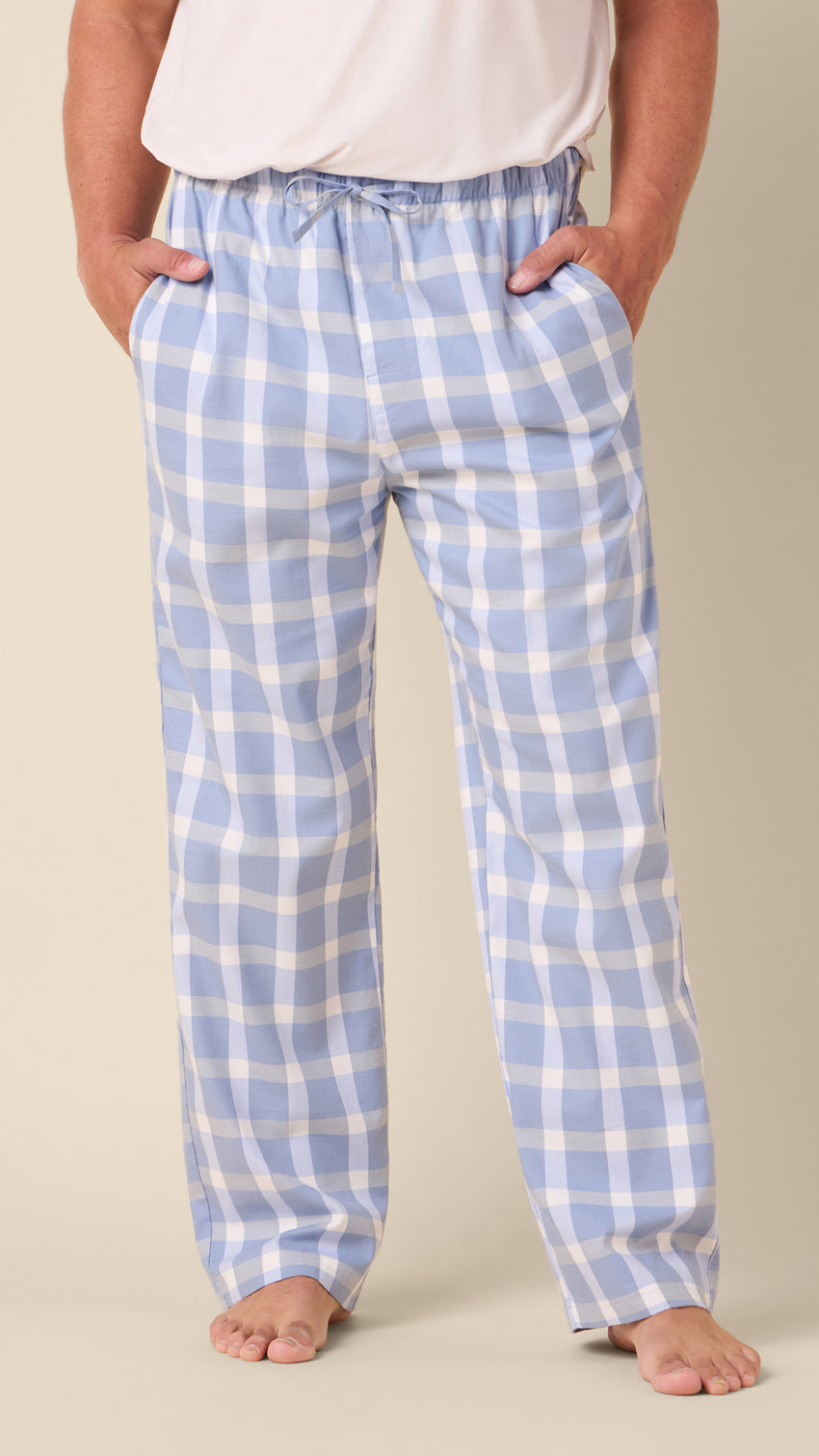 Harbor Blue Pima Flannel Pant Hover Blue