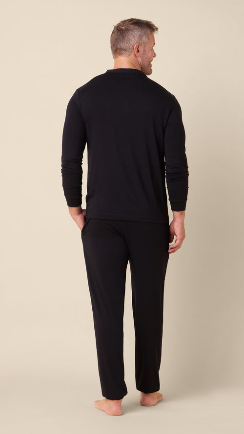 Classic Pima Knit Henley Set - Midnight Hover Midnight