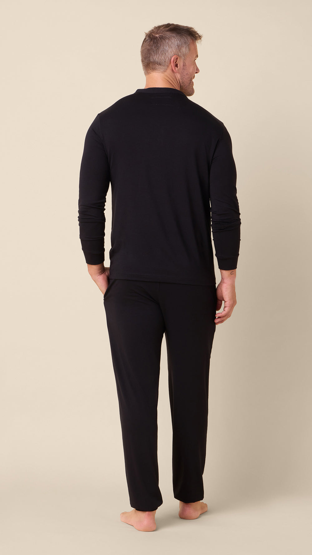Classic Pima Knit Henley Set - Midnight Hover Midnight