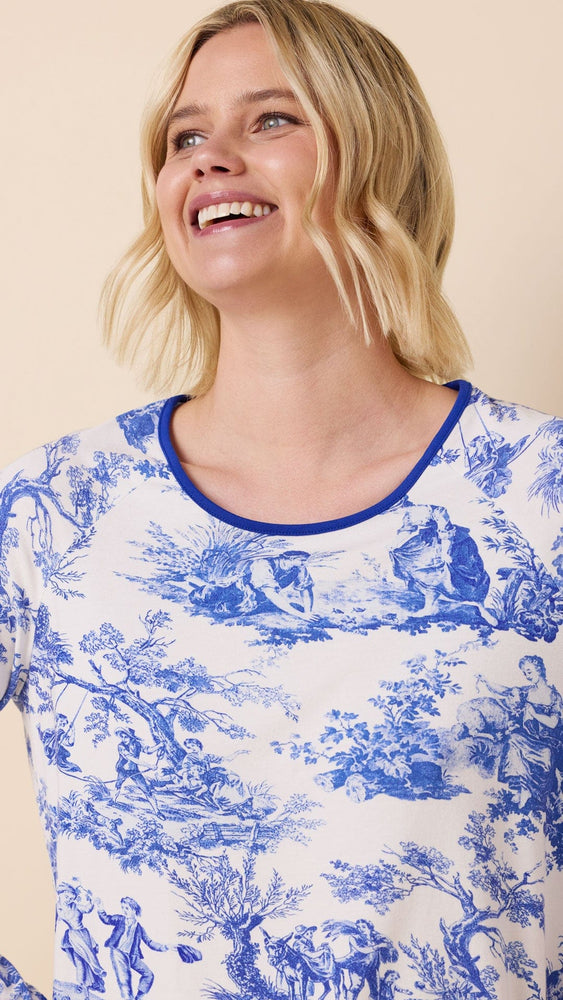 Idle Hours Pima Knit Simple Set - Blue Main Blue