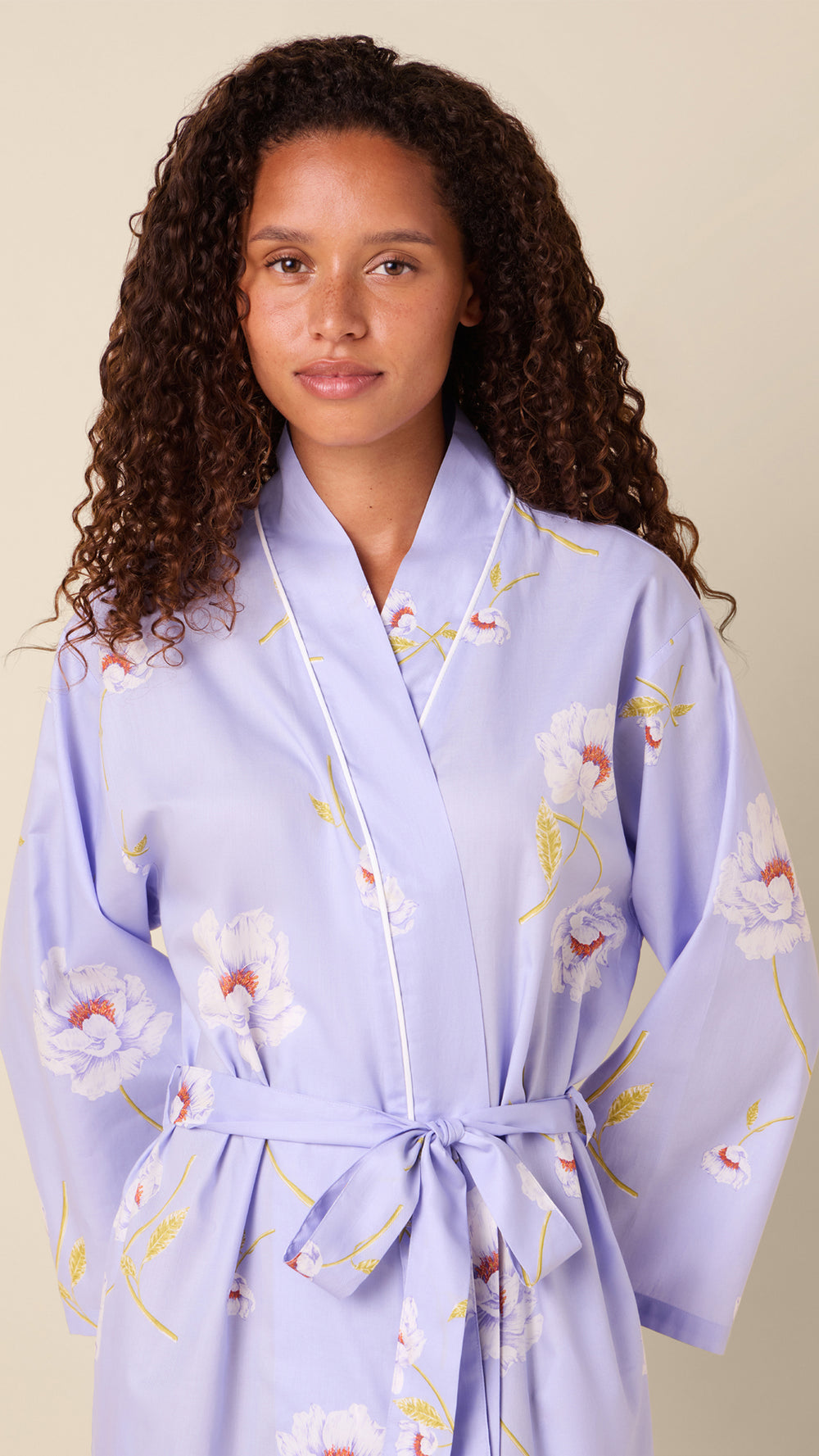 Isabella Luxe Pima Kimono Robe Extra Lavender