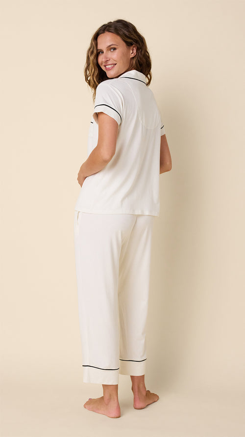 Classic Pima Knit Capri - Ivory Hover Ivory