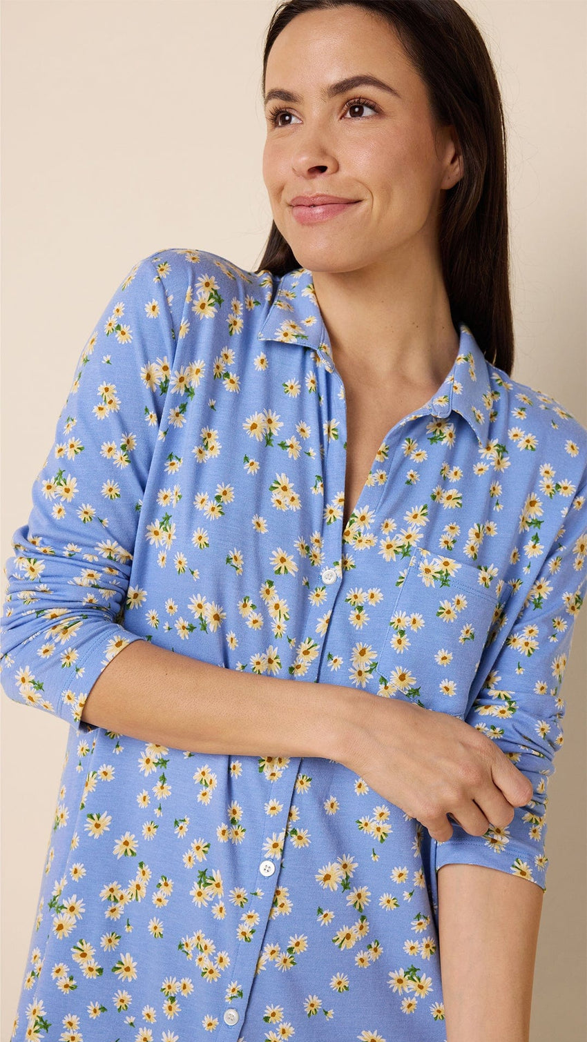 Marguerite Pima Knit Night Shirt Extra Blue