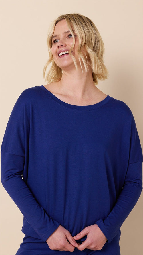 Classic Pima Knit Pullover Set - Marine Blue Extra Marine Blue