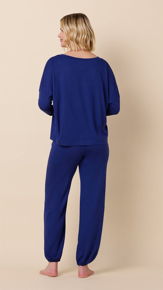 Classic Pima Knit Pullover Set - Marine Blue Hover Marine Blue
