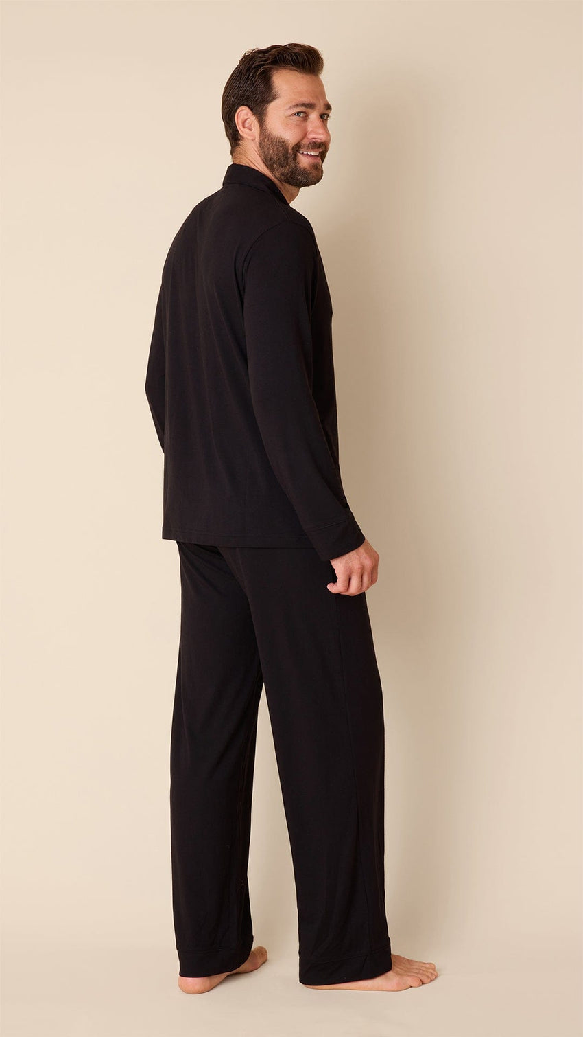 Classic Men's Pima Knit Pajama Set - Midnight Extra Midnight