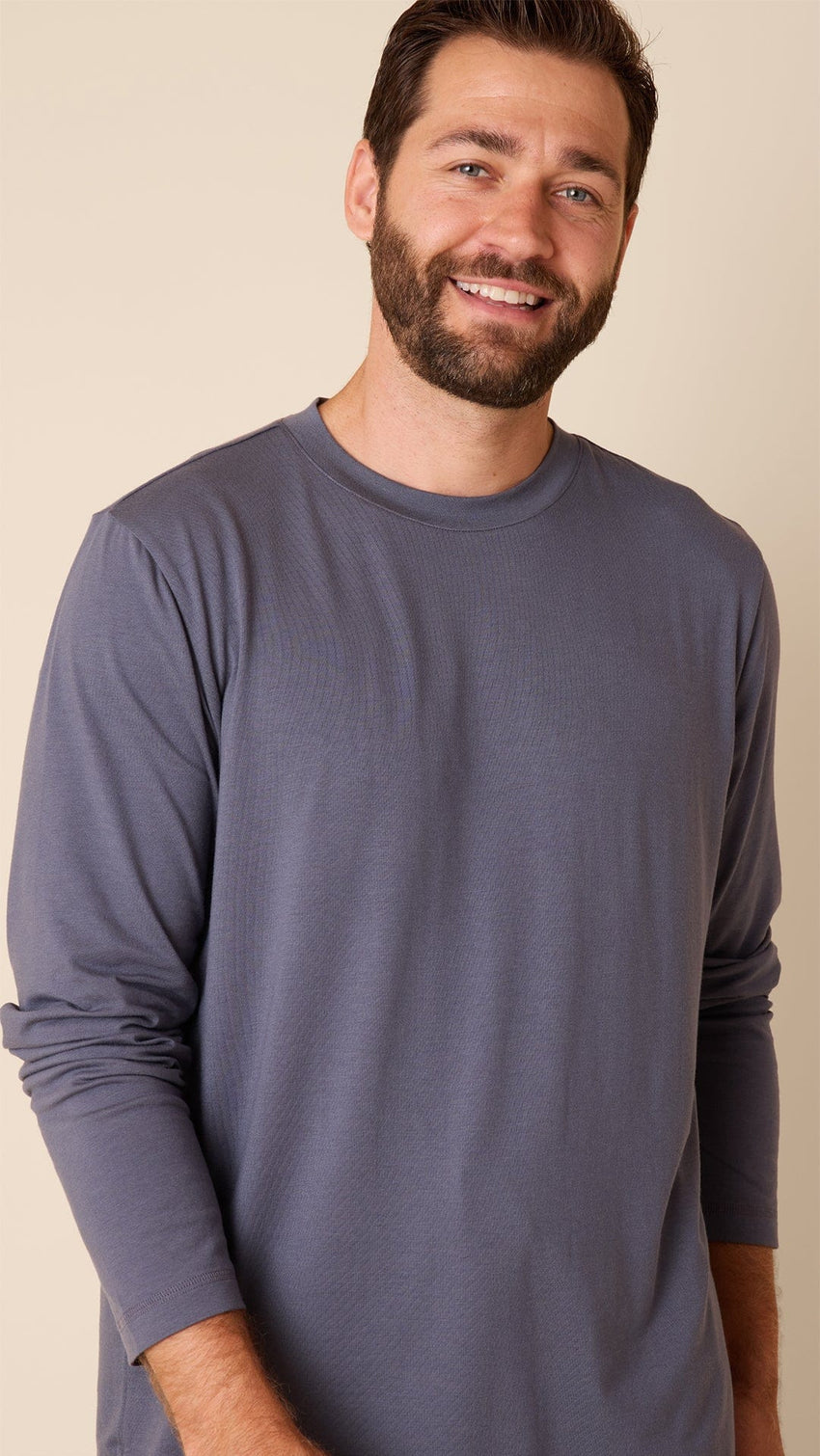 Classic Men's Pima Knit Pullover Set - Steel Grey Extra Steel