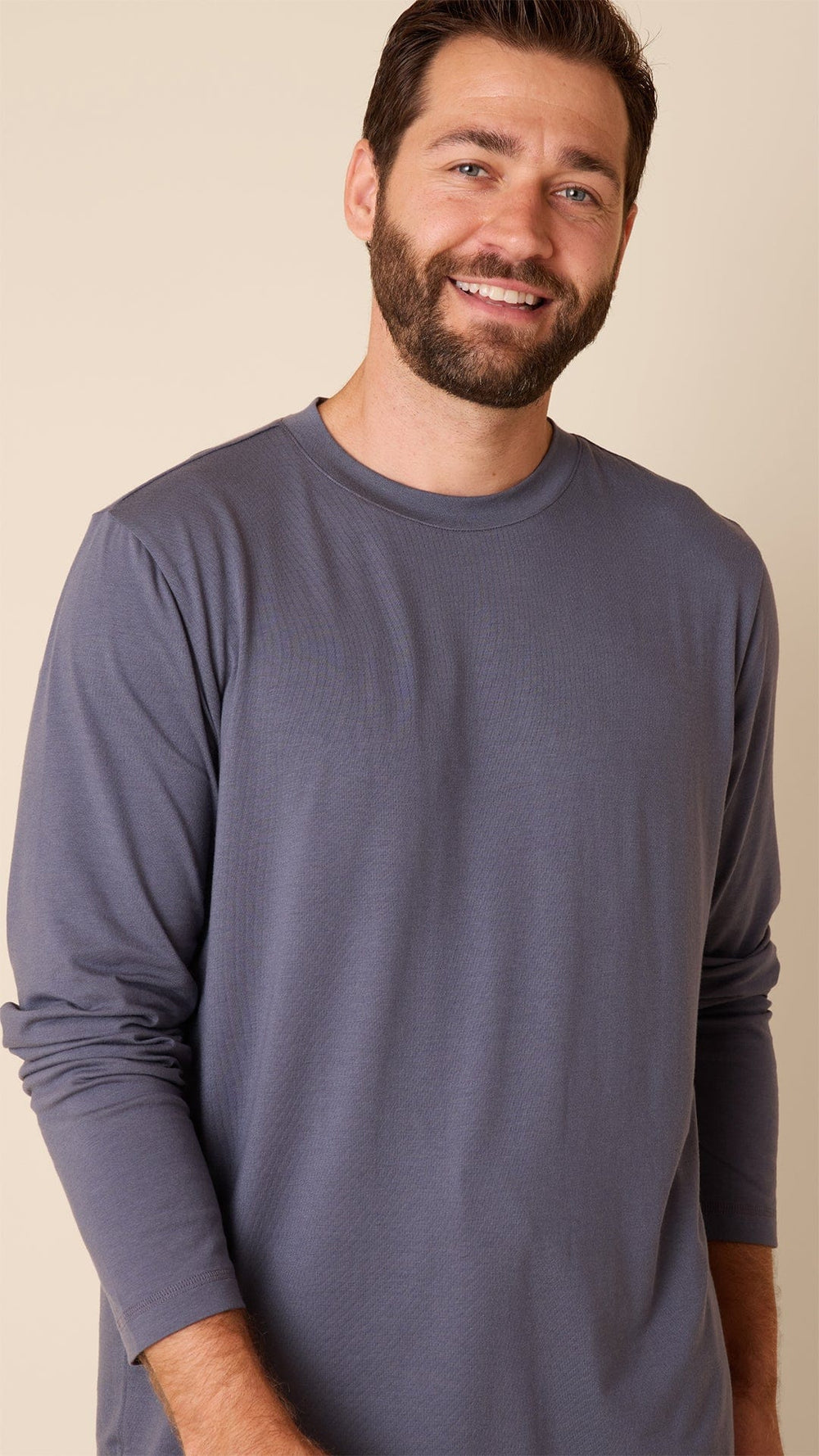 Classic Men's Pima Knit Pullover Set - Steel Grey Extra Steel