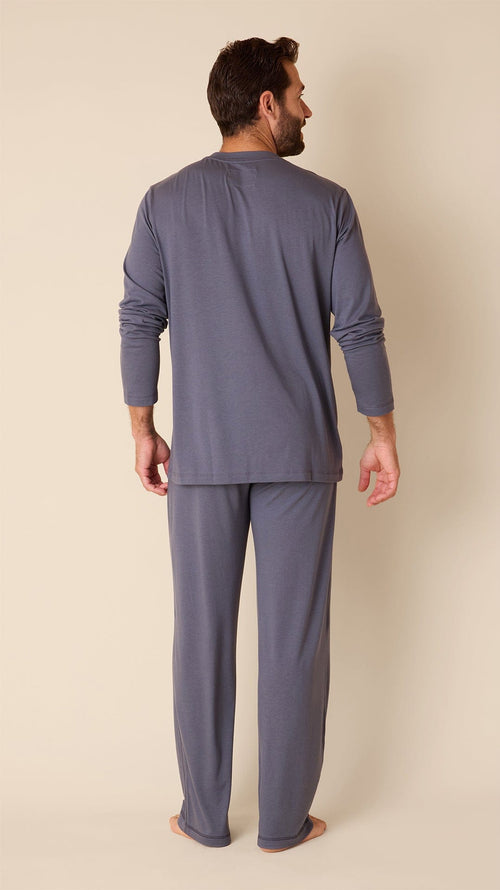 Classic Men's Pima Knit Pullover Set - Steel Grey Hover Steel