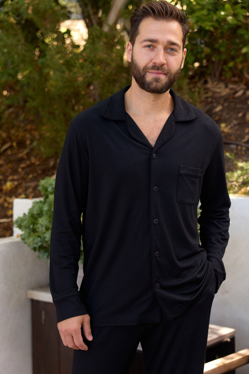 Classic Men's Pima Knit Pajama Set - Midnight Main Midnight