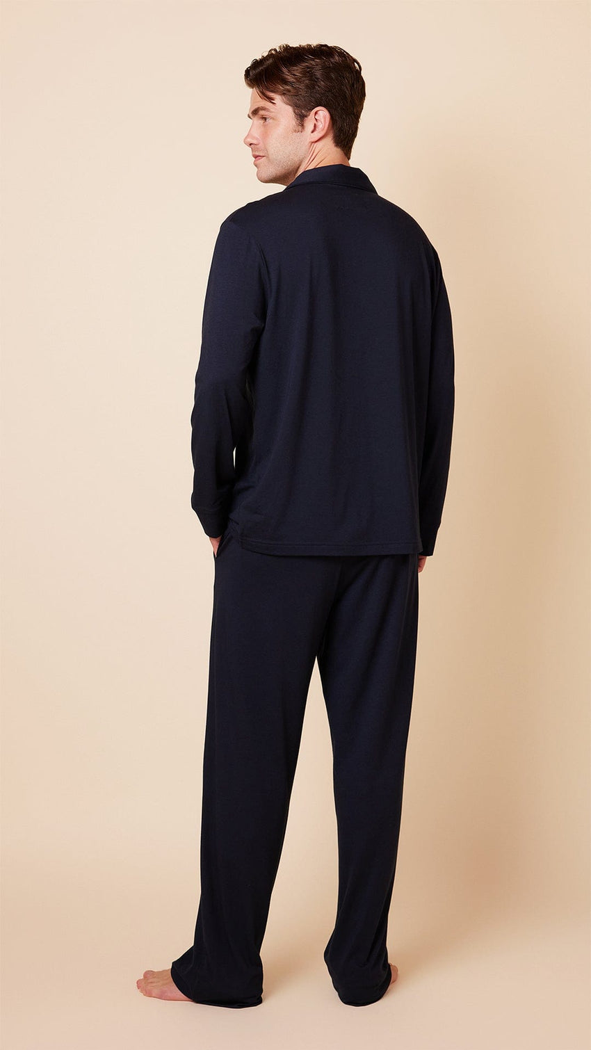 Classic Men's Pima Knit Pajama - Midnight Hover Black