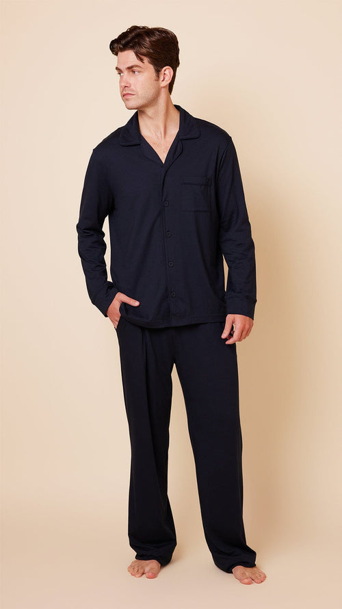 Classic Men's Pima Knit Pajama - Midnight Main Black