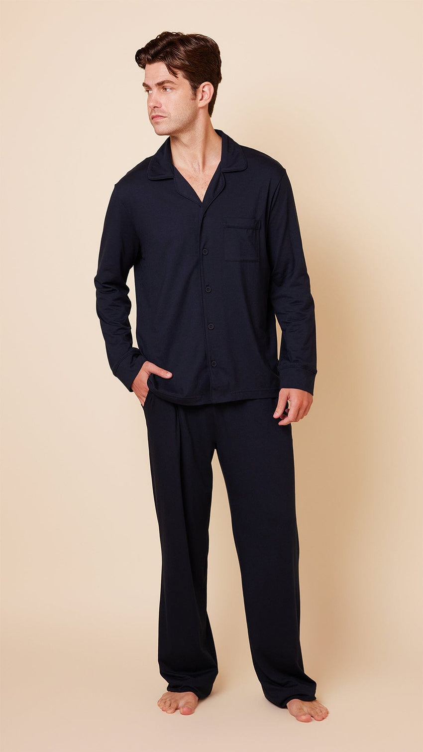 Classic Men's Pima Knit Pajama Main Black