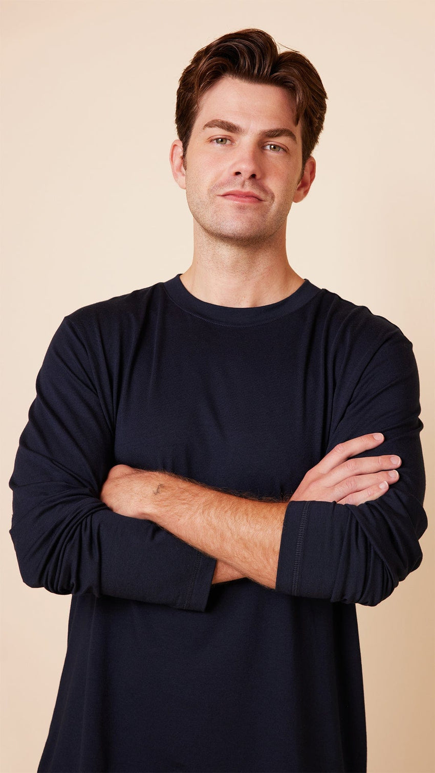 Classic Men's Pima Knit Pullover Set - Midnight Wide Midnight