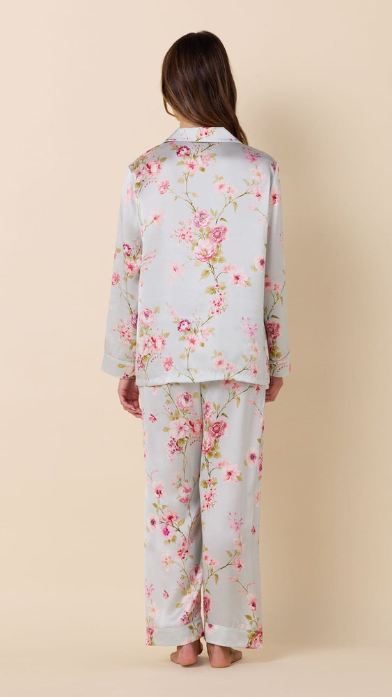 Morning in Kyoto Long-Sleeved Silk Pajama Extra Blue