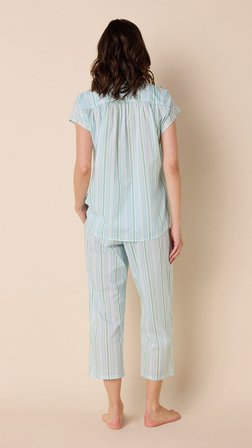 Nantucket Stripe Stripe Voile Capri Extra Blue