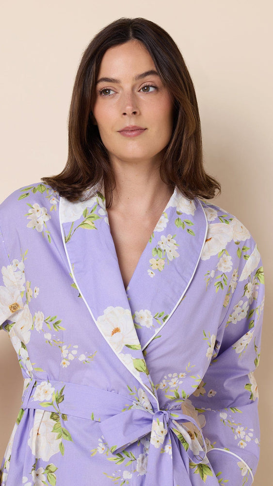 Orla Luxe Pima Shawl Collar Robe - Lavender Extra Lavender