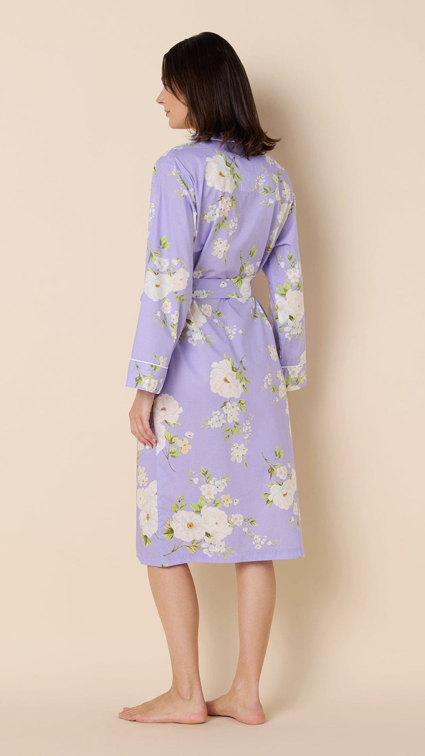 Orla Luxe Pima Shawl Collar Robe - Lavender Hover Lavender