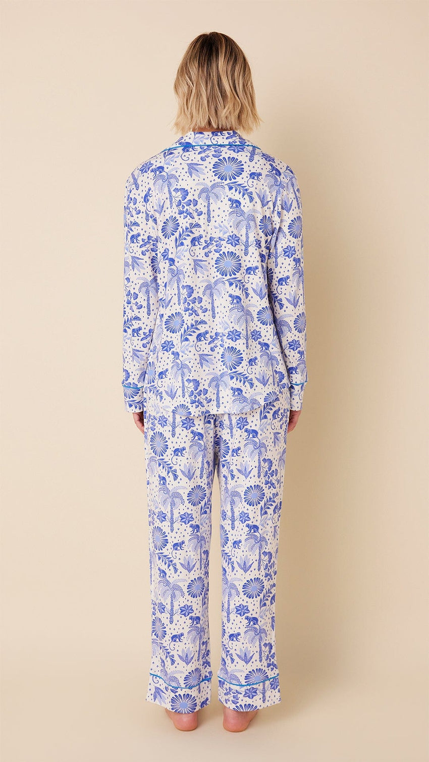 Palmera Pima Knit Long-Sleeved Pajama Extra White