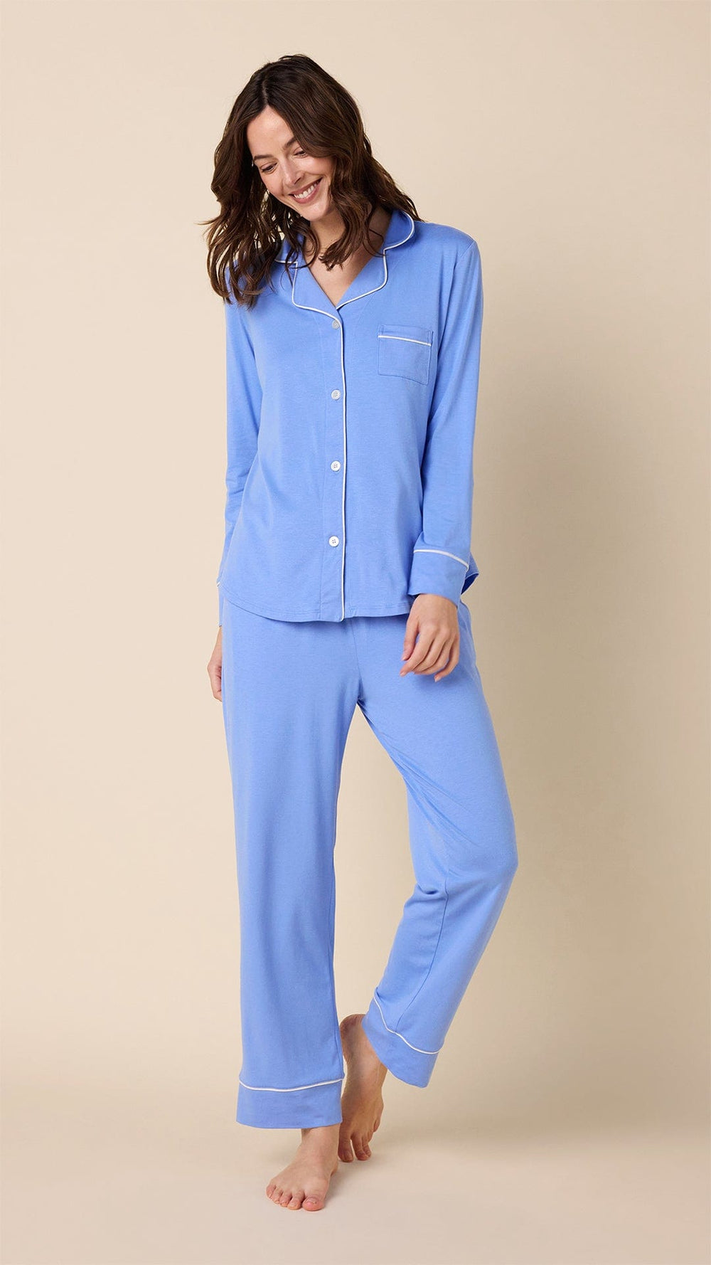 Classic Pima Knit Pajama - Provence Hover Provence