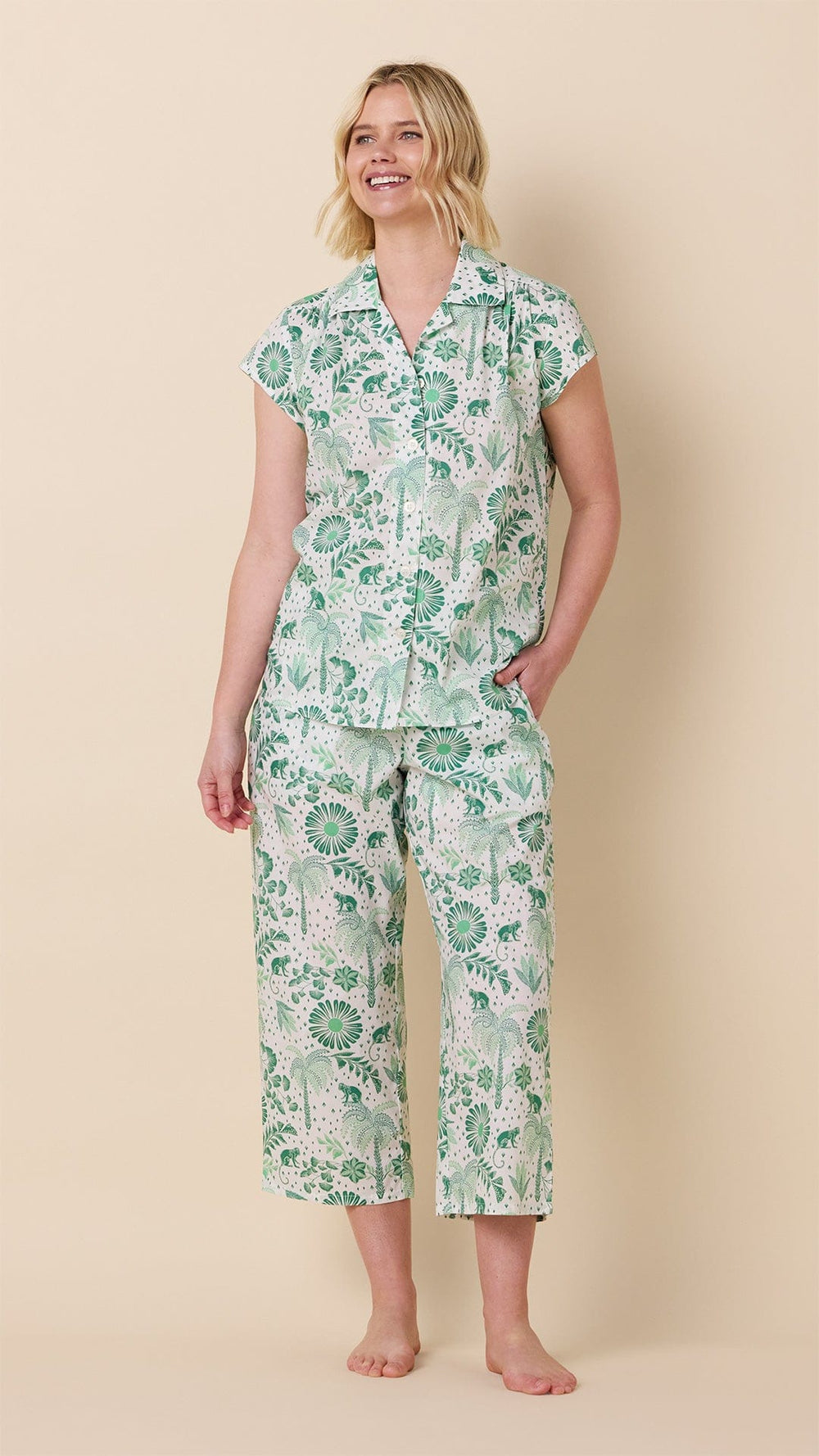 Palmera Luxe Pima Capri Set Hover Wide White