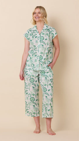 Palmera Luxe Pima Capri Set - Green