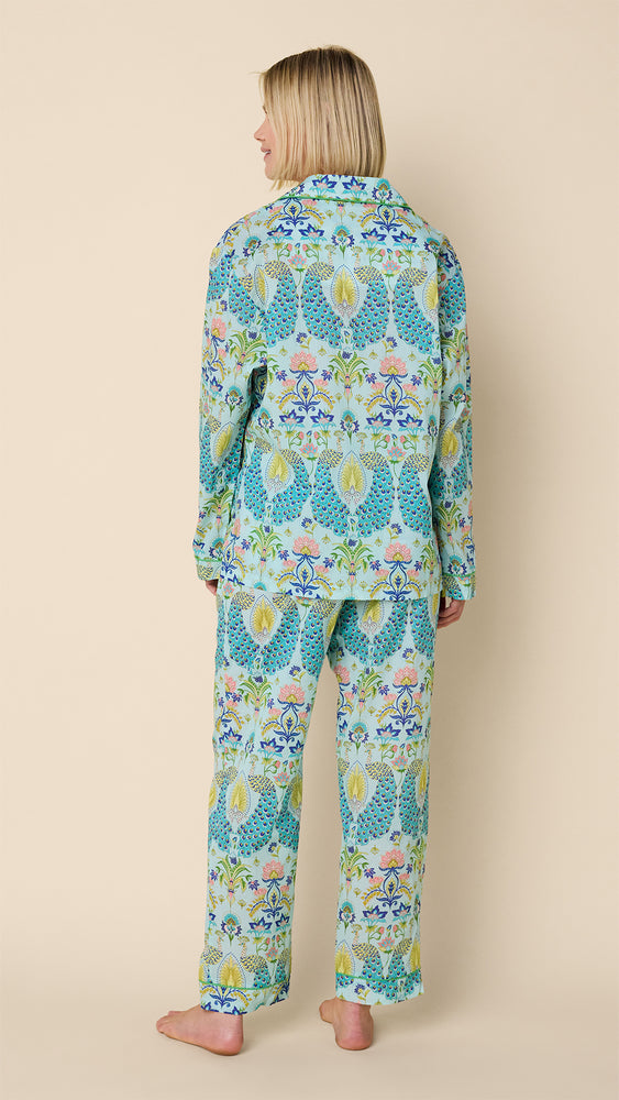 Peacock Voile Pajama Hover Blue