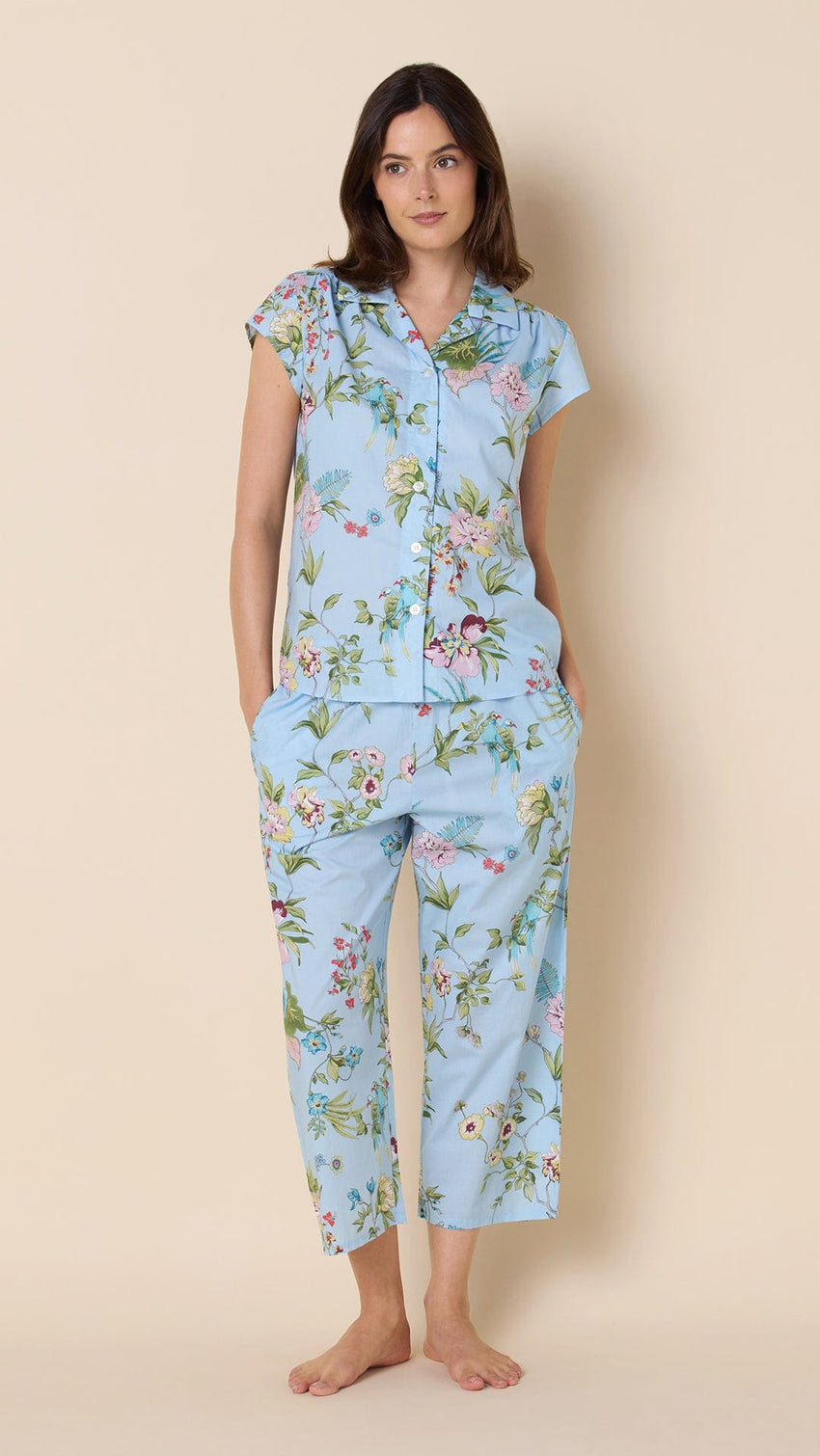 Perch and Bloom Luxe Pima Capri Extra Wide Blue