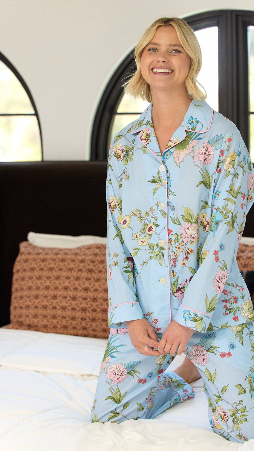 Perch and Bloom Luxe Pima Pajama Extra Blue