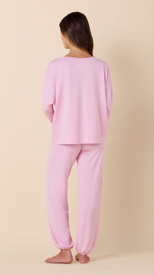 Classic Pima Knit Pullover Set - Pink Moment Hover Pink Moment