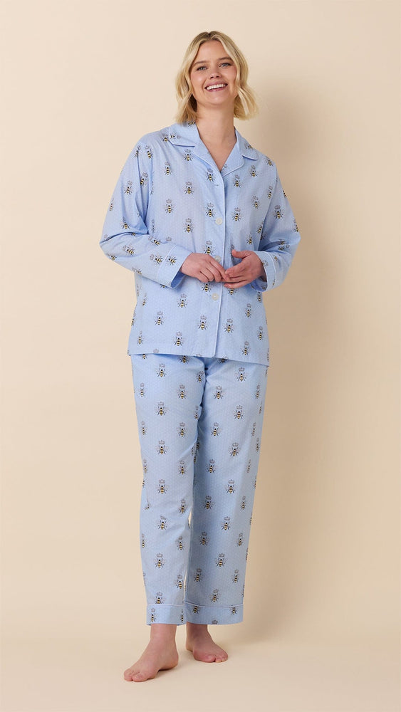 Queen Bee Luxe Pima Pajama - Blue Extra Blue