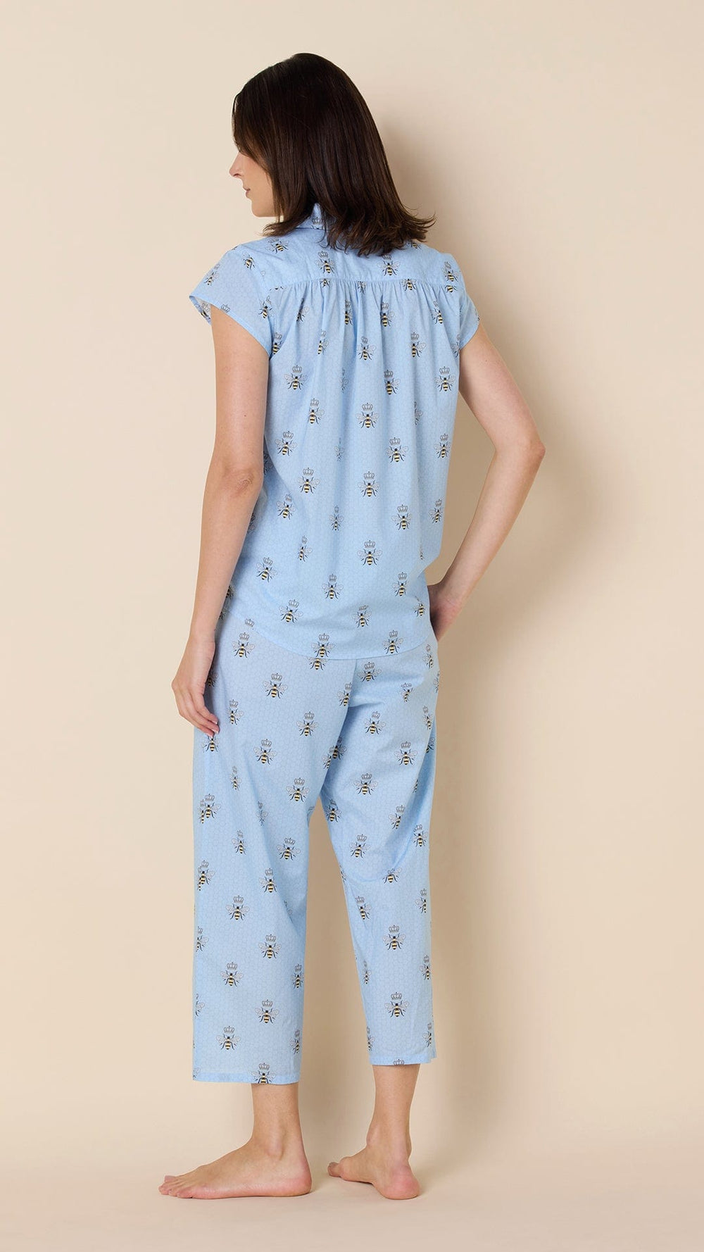 Queen Bee Luxe Pima Capri - Blue Extra Blue