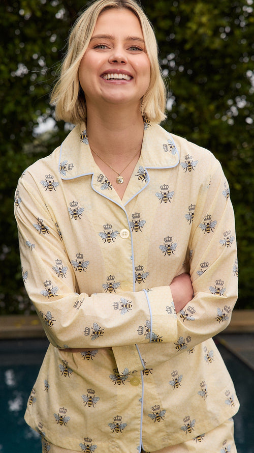 Queen Bee Luxe Pima Pajama - Honey Main Honey