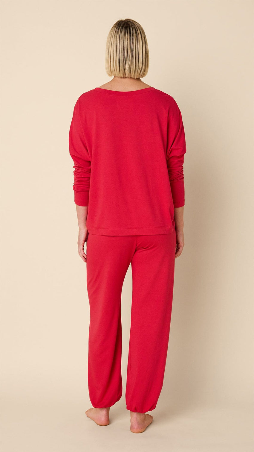 Classic Pima Knit Pullover Set - Red Hover Red